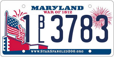MD license plate 1BL3783