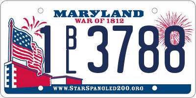 MD license plate 1BL3788