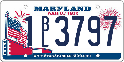 MD license plate 1BL3797
