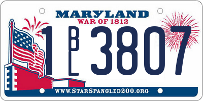 MD license plate 1BL3807