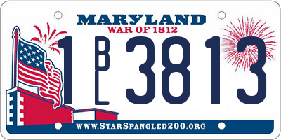 MD license plate 1BL3813