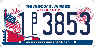 MD license plate 1BL3853