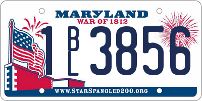 MD license plate 1BL3856