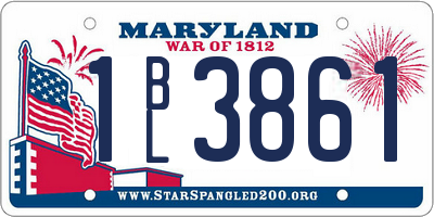 MD license plate 1BL3861