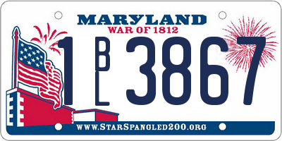MD license plate 1BL3867