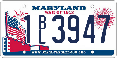 MD license plate 1BL3947