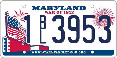 MD license plate 1BL3953