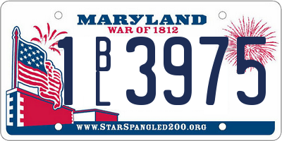 MD license plate 1BL3975