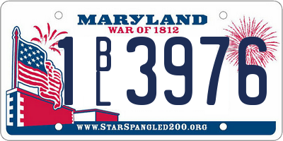 MD license plate 1BL3976