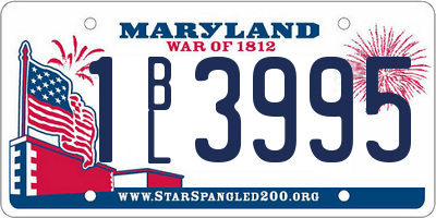 MD license plate 1BL3995