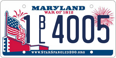 MD license plate 1BL4005