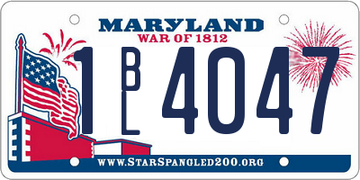 MD license plate 1BL4047