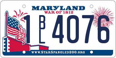 MD license plate 1BL4076