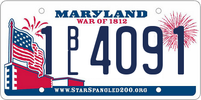MD license plate 1BL4091