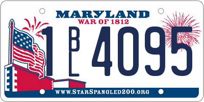MD license plate 1BL4095