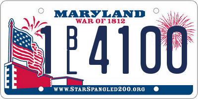 MD license plate 1BL4100