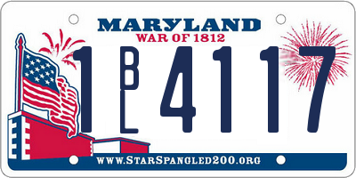 MD license plate 1BL4117