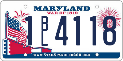 MD license plate 1BL4118