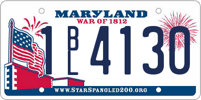 MD license plate 1BL4130