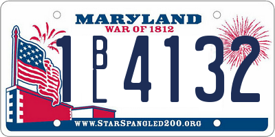 MD license plate 1BL4132