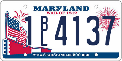 MD license plate 1BL4137