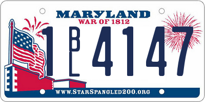 MD license plate 1BL4147