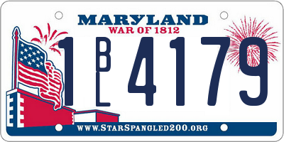 MD license plate 1BL4179