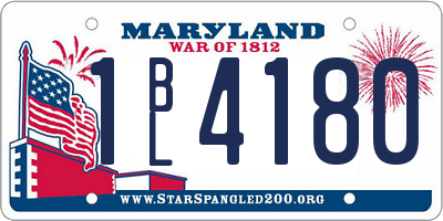 MD license plate 1BL4180