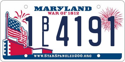 MD license plate 1BL4191