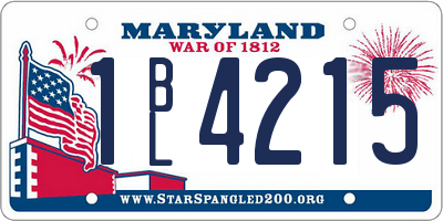 MD license plate 1BL4215