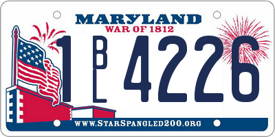 MD license plate 1BL4226