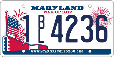 MD license plate 1BL4236