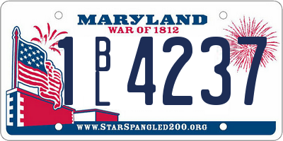 MD license plate 1BL4237