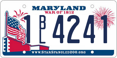 MD license plate 1BL4241