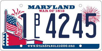 MD license plate 1BL4245