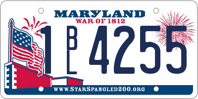 MD license plate 1BL4255