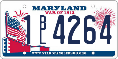 MD license plate 1BL4264
