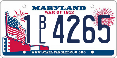 MD license plate 1BL4265
