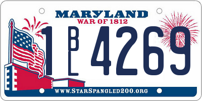 MD license plate 1BL4269
