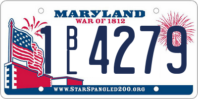 MD license plate 1BL4279
