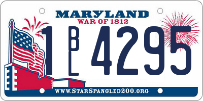 MD license plate 1BL4295
