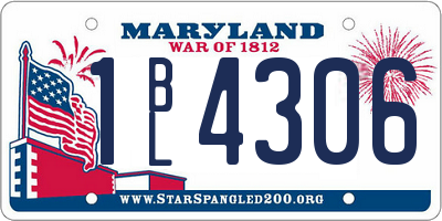 MD license plate 1BL4306