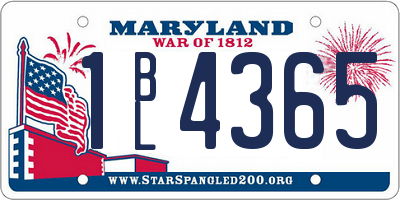 MD license plate 1BL4365