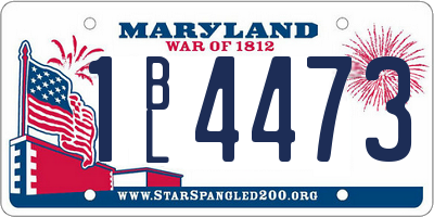 MD license plate 1BL4473