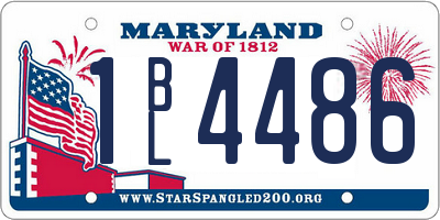 MD license plate 1BL4486
