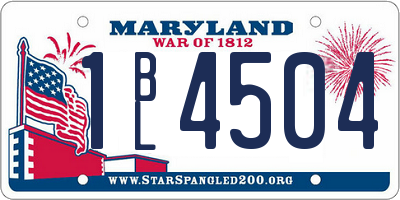MD license plate 1BL4504