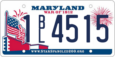 MD license plate 1BL4515