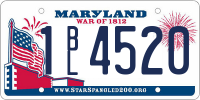 MD license plate 1BL4520
