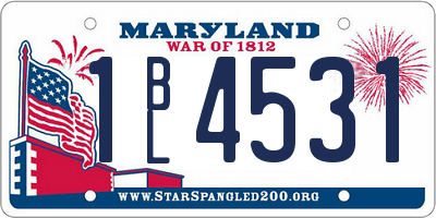 MD license plate 1BL4531