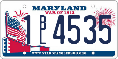MD license plate 1BL4535